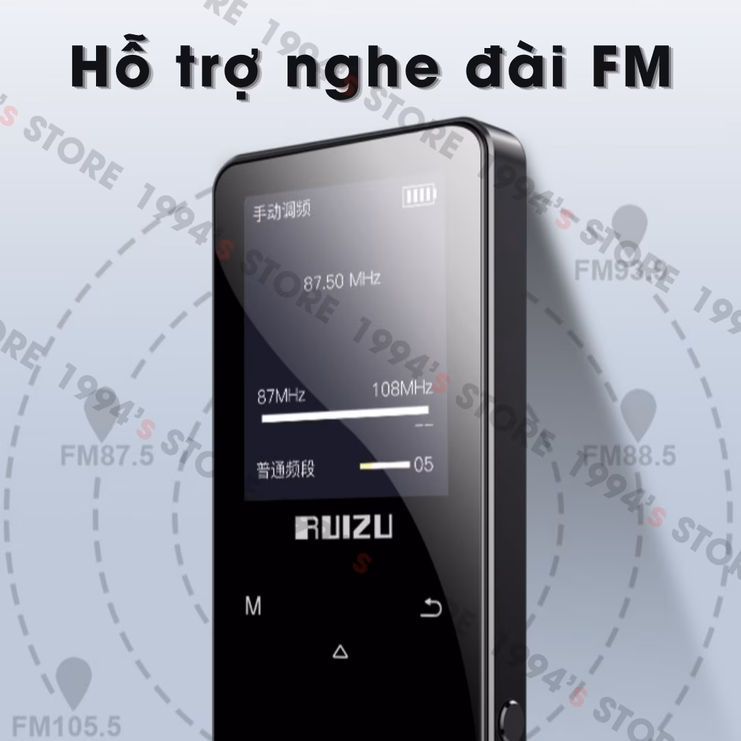 Máy Nghe Nhạc Học Tiếng Anh Ruizu D51 Bluetooth 8Gb | Lặp Đoạn A-B