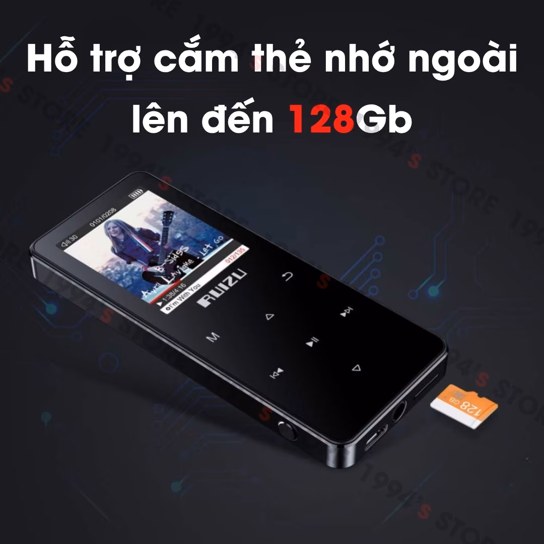 Máy Nghe Nhạc Học Tiếng Anh Ruizu D51 Bluetooth 8Gb | Lặp Đoạn A-B