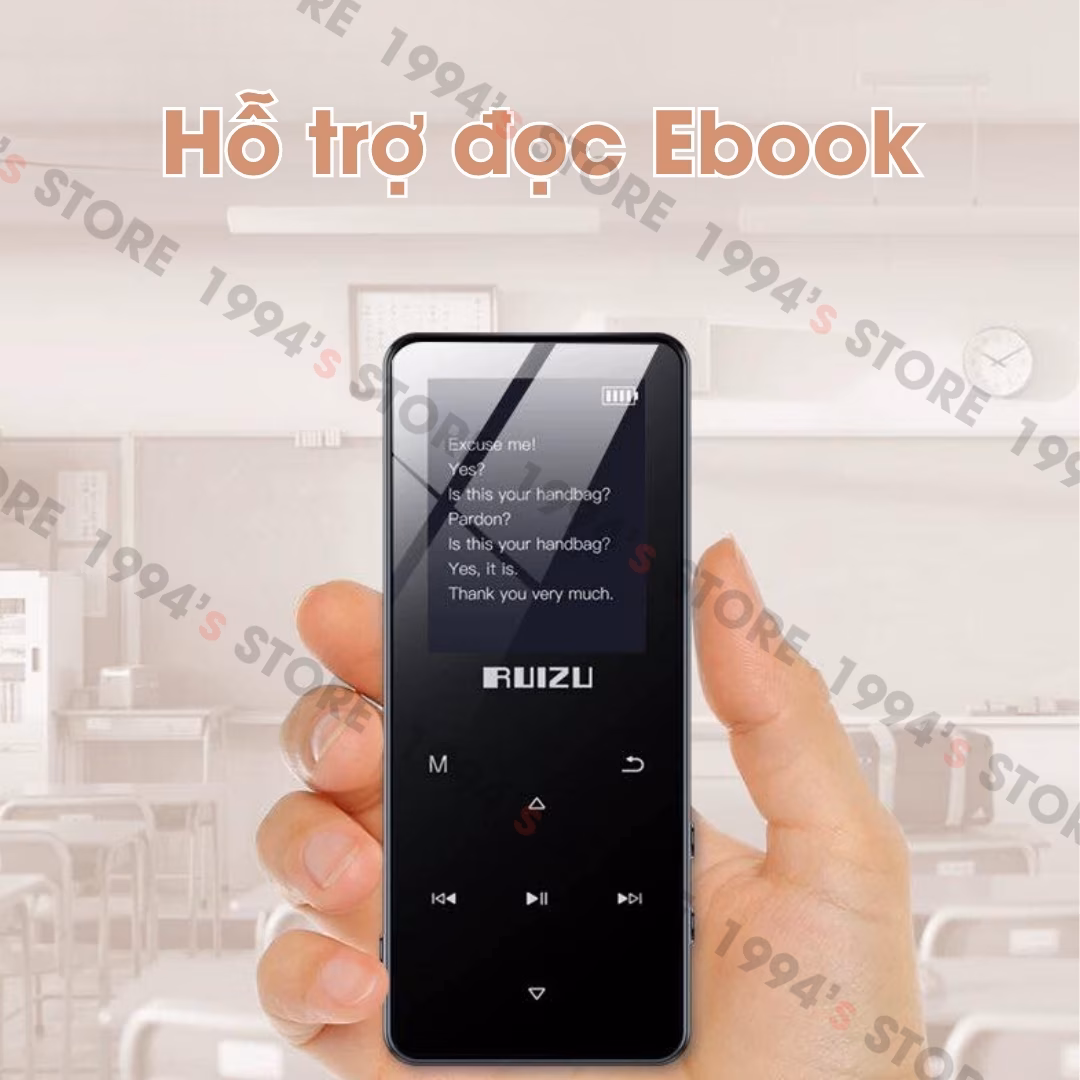 Máy Nghe Nhạc Học Tiếng Anh Ruizu D51 Bluetooth 8Gb | Lặp Đoạn A-B