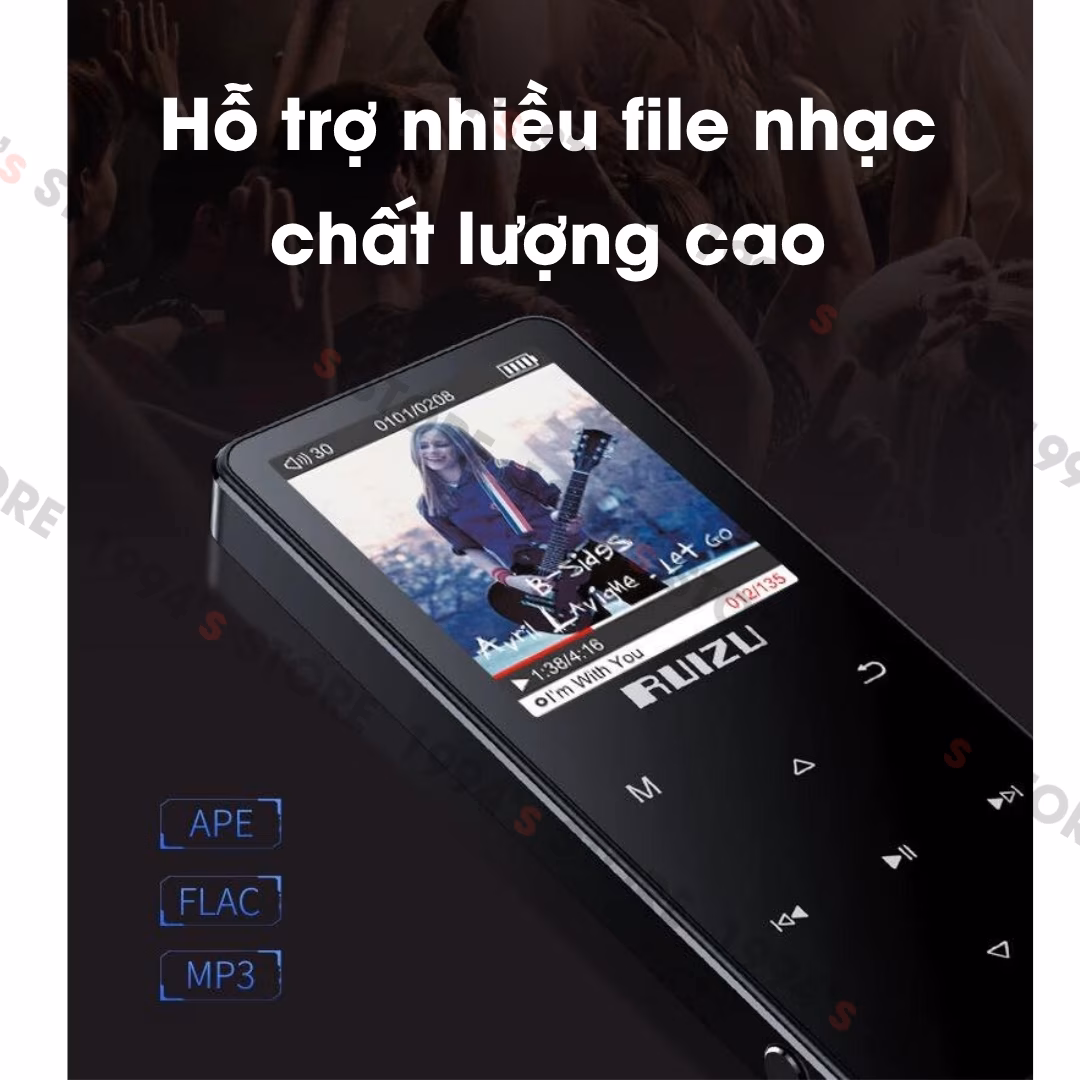 Máy Nghe Nhạc Học Tiếng Anh Ruizu D51 Bluetooth 8Gb | Lặp Đoạn A-B