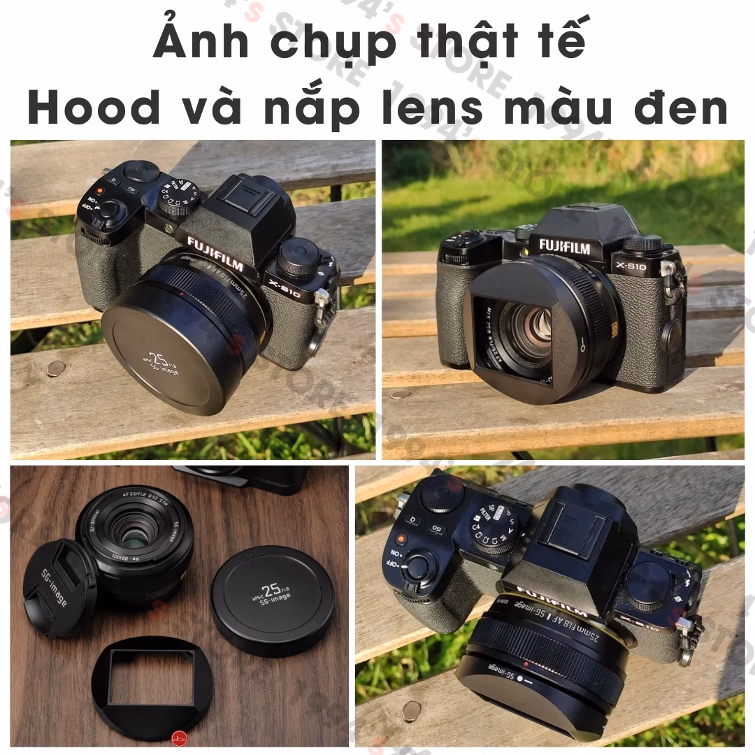 Linh kiện Hood vuông kim loại SG Image AF 25mm F1.8
