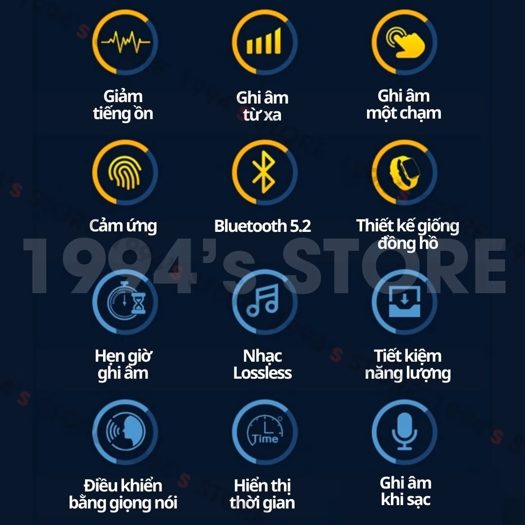 Máy Nghe Nhạc Benjie A80 (Bản Nâng Cấp) - Thiết Kế Đồng Hồ Đeo Tay, Bluetooth 5.2 - Chính Hãng