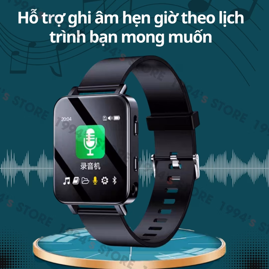 Máy Nghe Nhạc Benjie A80 (Bản Nâng Cấp) - Thiết Kế Đồng Hồ Đeo Tay, Bluetooth 5.2 - Chính Hãng