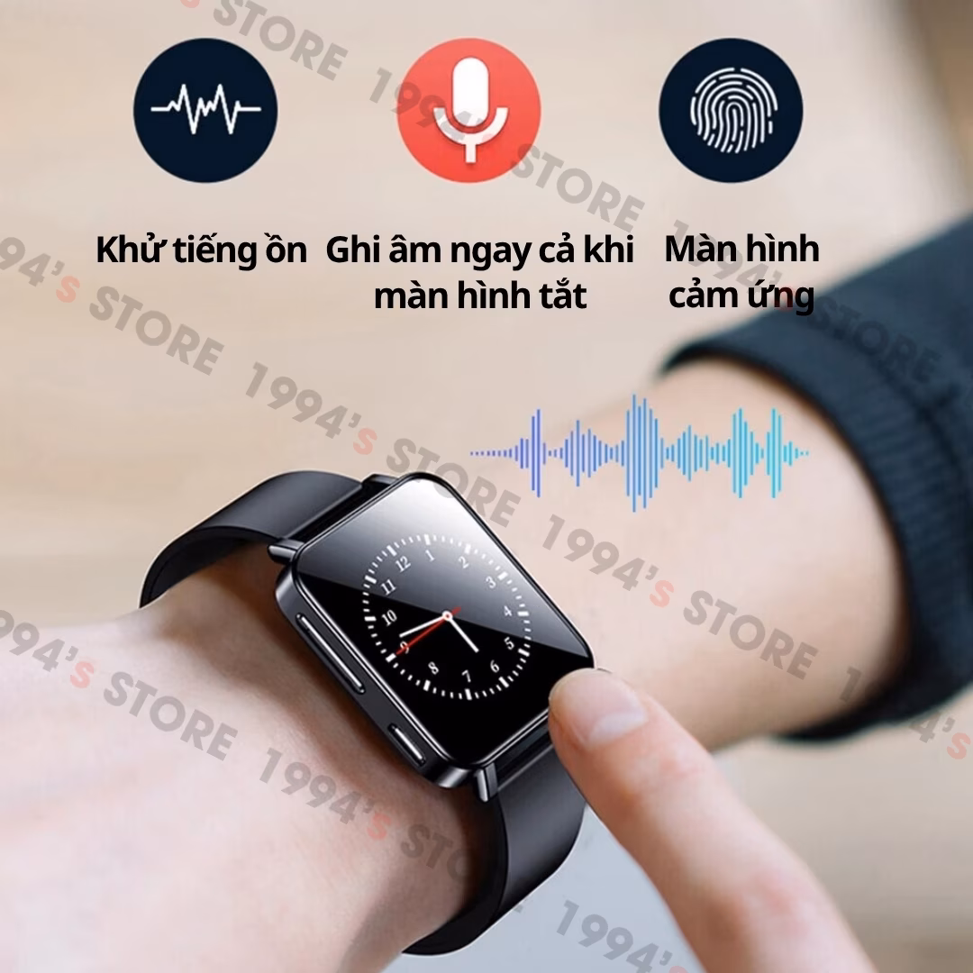 Máy Nghe Nhạc Benjie A80 (Bản Nâng Cấp) - Thiết Kế Đồng Hồ Đeo Tay, Bluetooth 5.2 - Chính Hãng