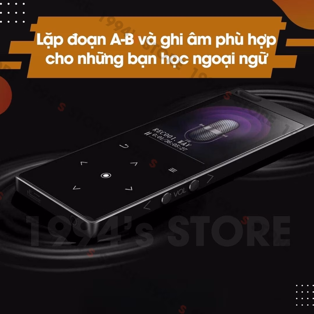 Máy Nghe Nhạc Benjie M3 Bluetooth 5.2 APTX – Kim Loại, Pin 80H, Loa Ngoài, Lossless – Chính Hãng