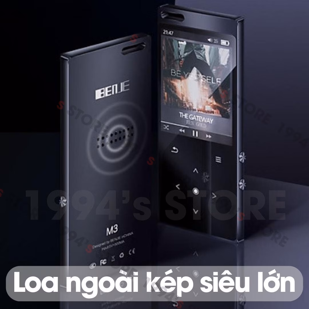 Máy Nghe Nhạc Benjie M3 Bluetooth 5.2 APTX – Kim Loại, Pin 80H, Loa Ngoài, Lossless – Chính Hãng