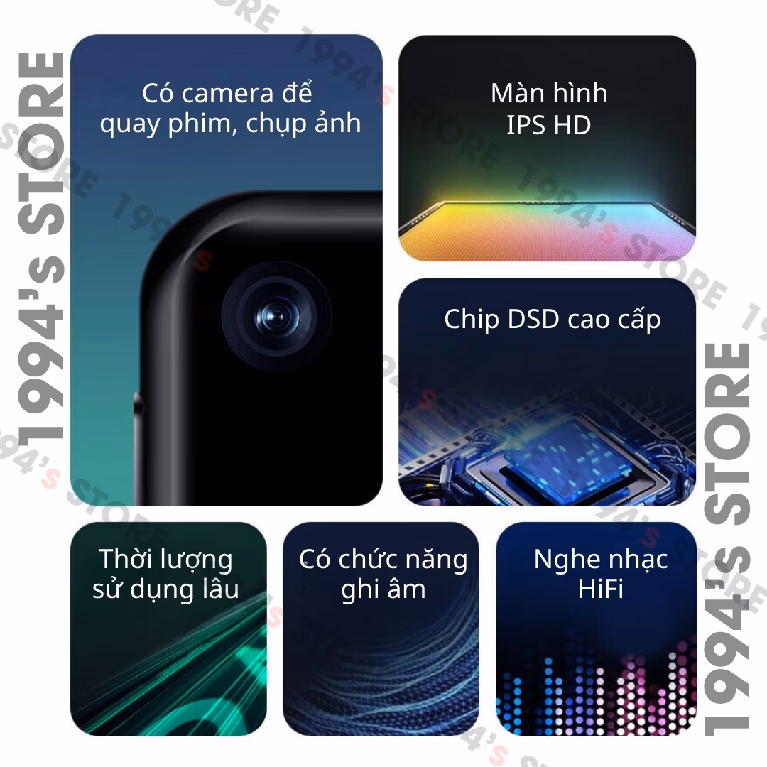 Máy Nghe Nhạc Benjie R1 Có Camera – Bluetooth 5.4, Chip DSD Cao Cấp, Cảm Ứng IPS – Chính Hãng