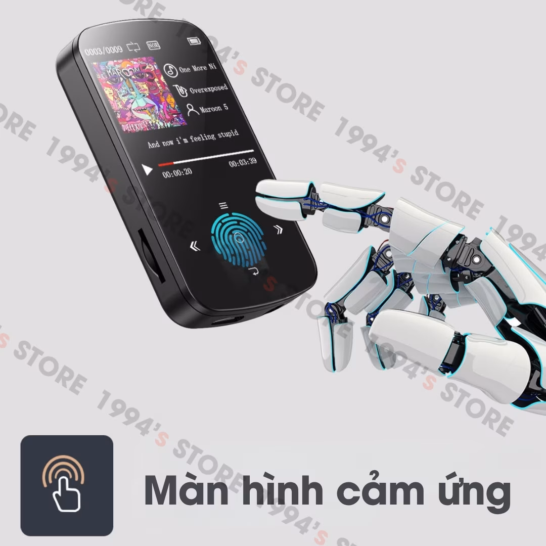 Máy Nghe Nhạc Benjie M9 Bluetooth 5.2 - Màn Hình Cảm Ứng, Hỗ Trợ Đếm Bước Chân - Chính Hãng Phân Phối