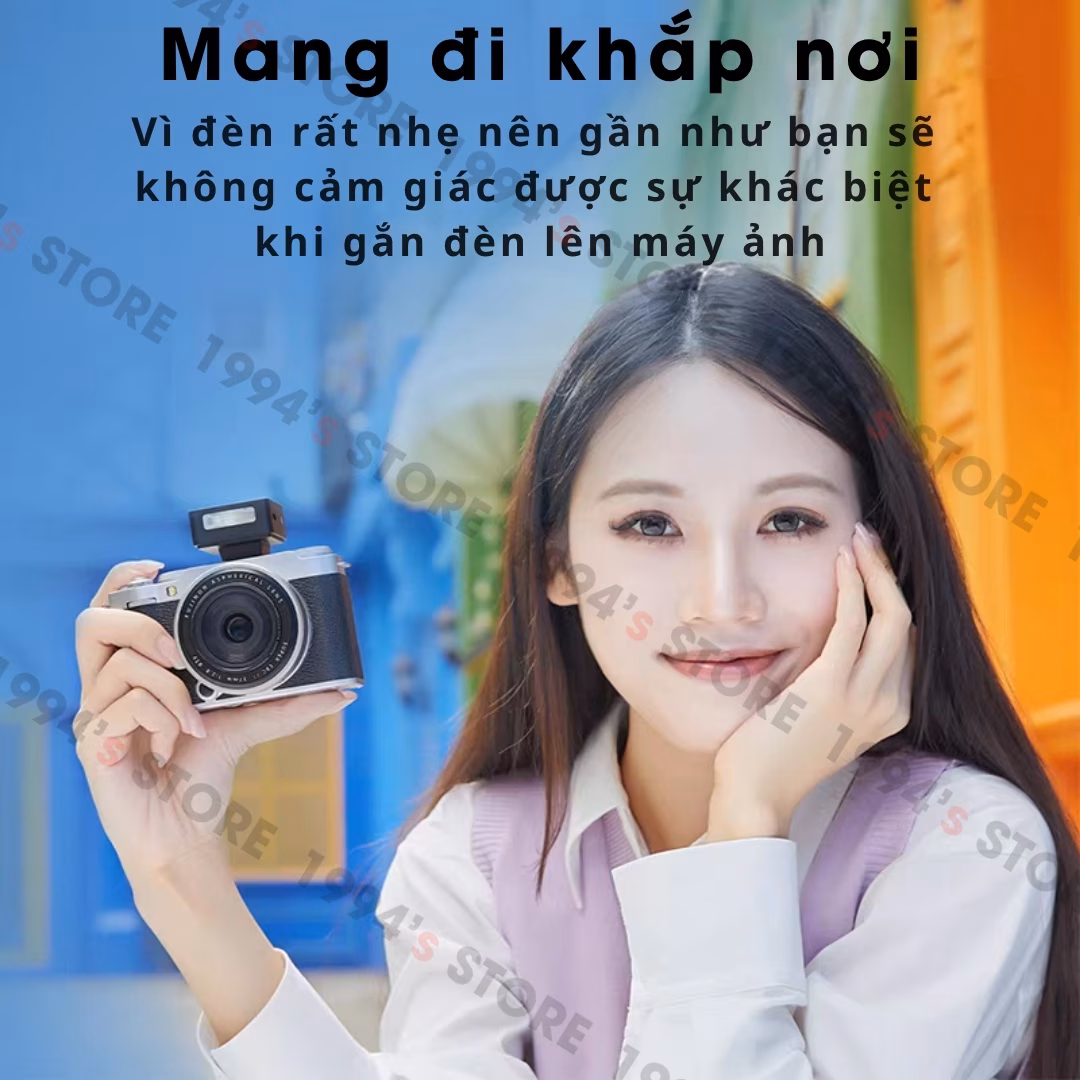 Đèn flash máy ảnh pin sạc