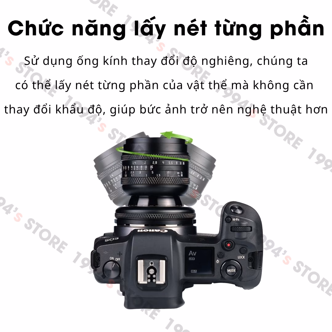 Lens AstrHori 50mm F1.4 nghiêng trượt