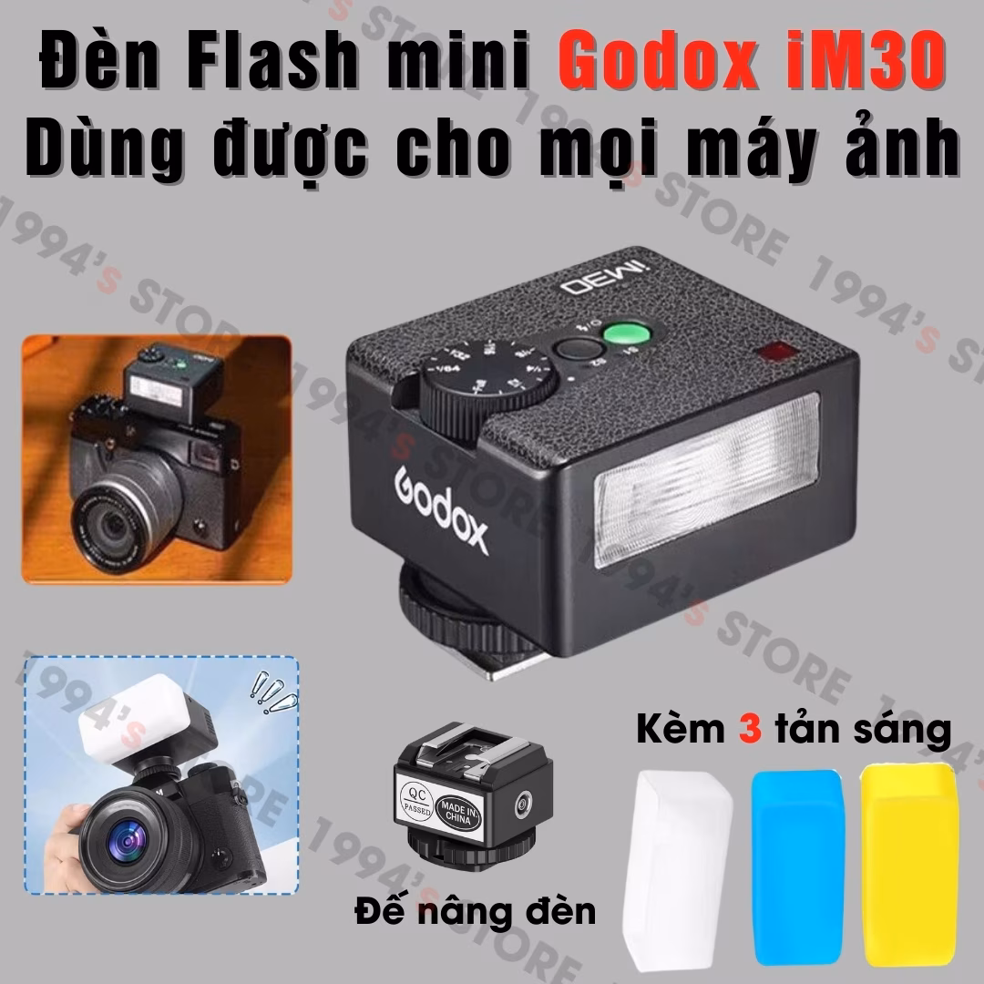 Đèn Flash Mini Godox iM30 Phong Cách Retro For All Camera