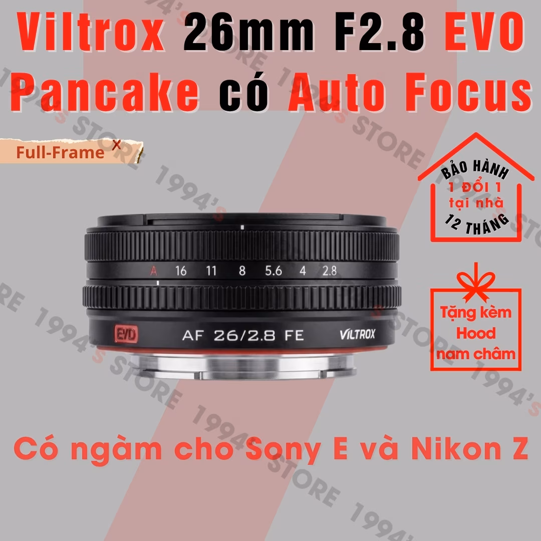 Viltrox 26mm F2.8 EVO AF Full-Frame - Chính Hãng