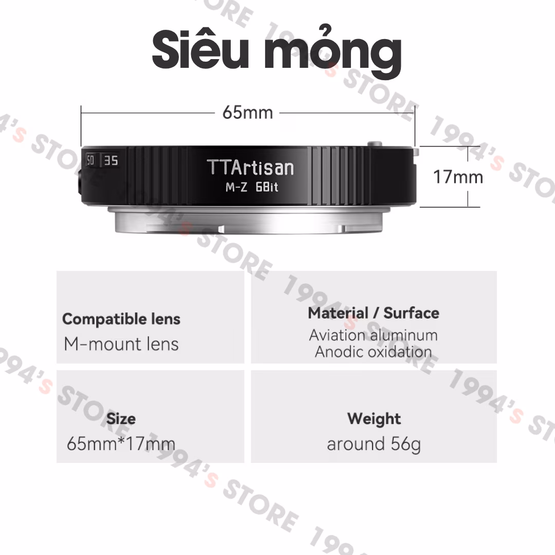 Ngàm chuyển TTArtisan M-Z