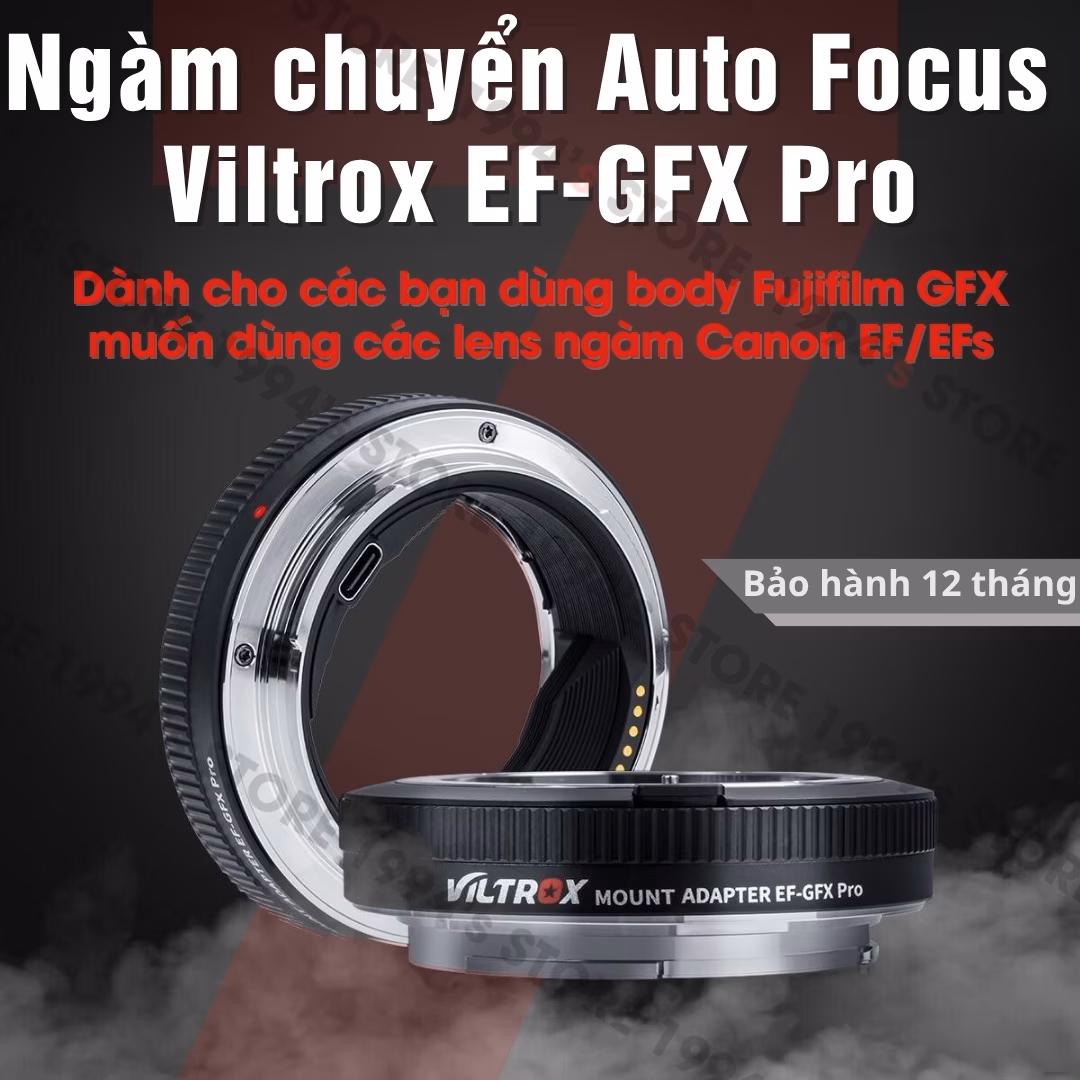 Ngàm chuyển Viltrox EF-GFX Pro Auto Focus cho Fujifilm GFX - Chính hãng