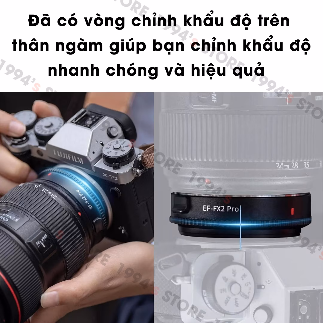 Adapter Viltrox EF-FX2 PRO chuyển ống kính Canon EF sang Fuji X