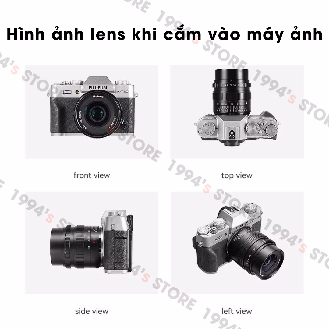 Vòng lấy nét tay và vòng khẩu độ trên lens 7Artisans 24mm F1.4