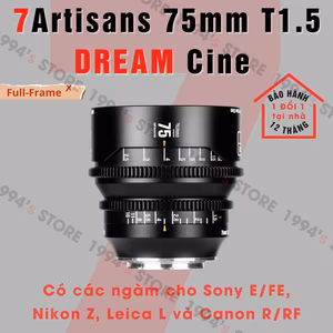 7Artisans 75mm T1.5 DREAM Cine Lens Cho Full Frame