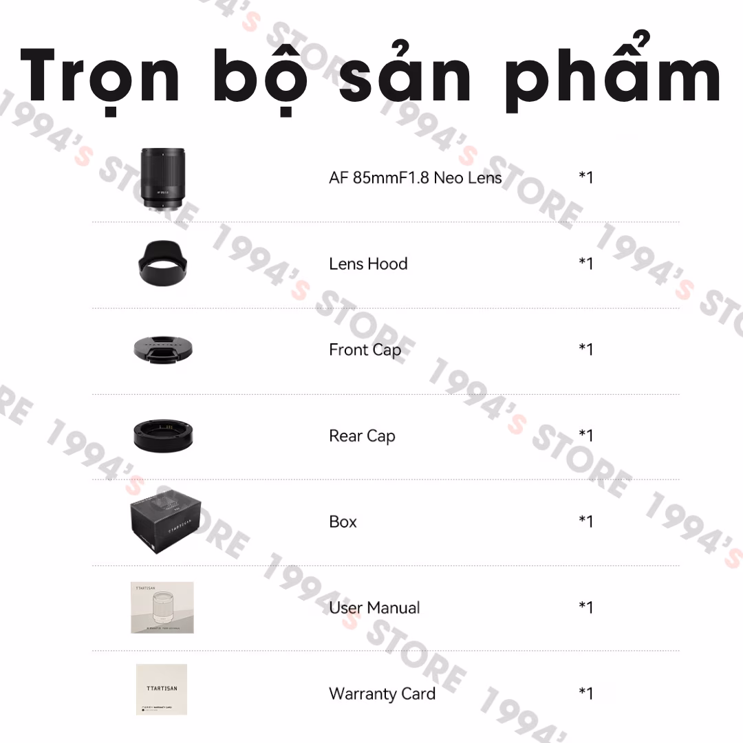 TTArtisan 85 F1.8 Neo chính hãng