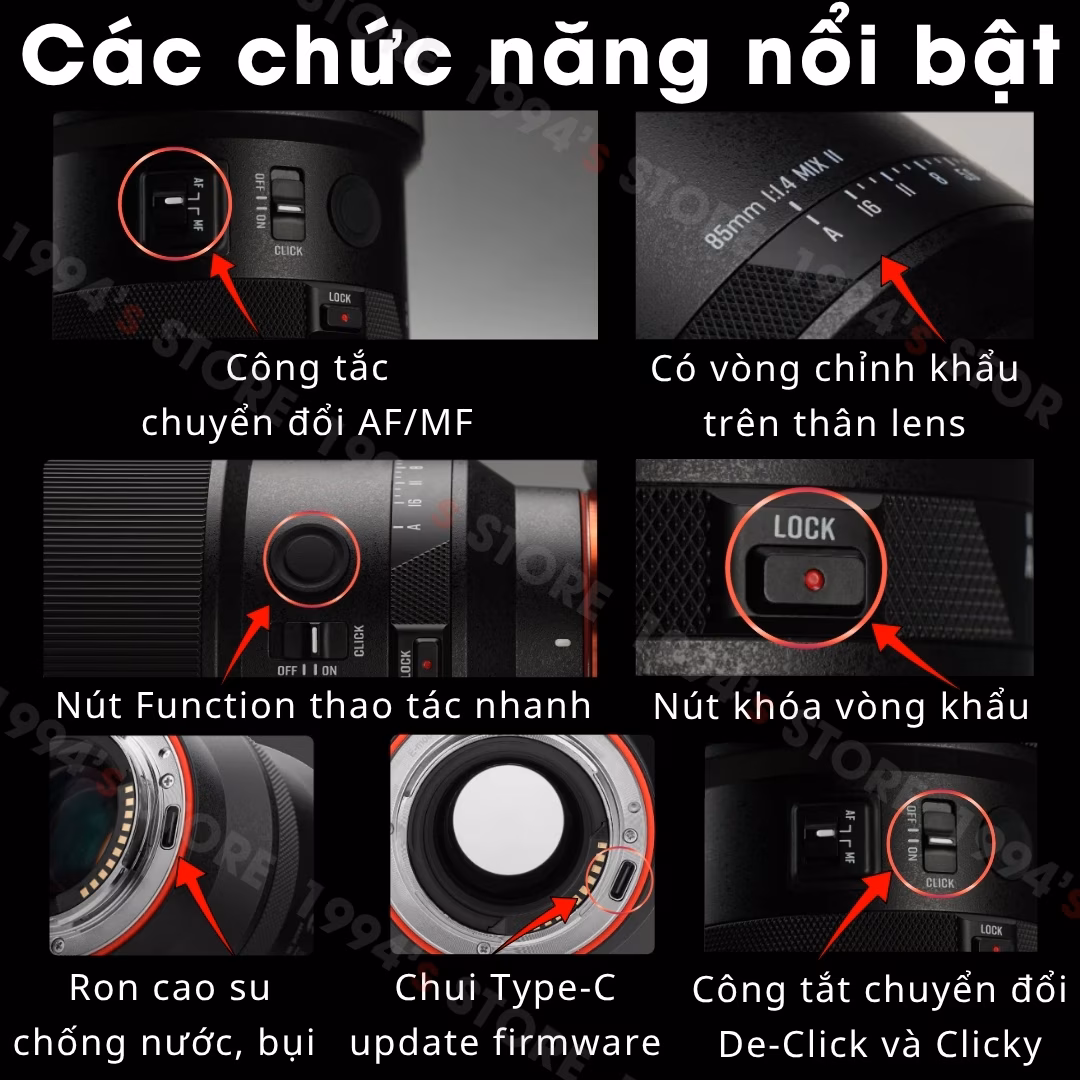 Meike 85mm F1.4 MIX II AF Full-Frame Chính Hãng