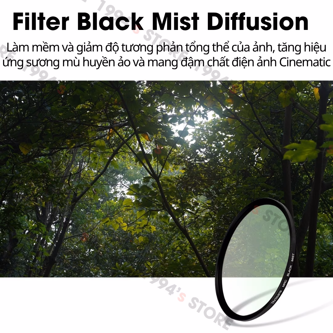 Kính lọc 7Artisans Black Mist Diffusion Filter 1/2 1/4 1/8 - Tạo hiệu ứng Cinematic
