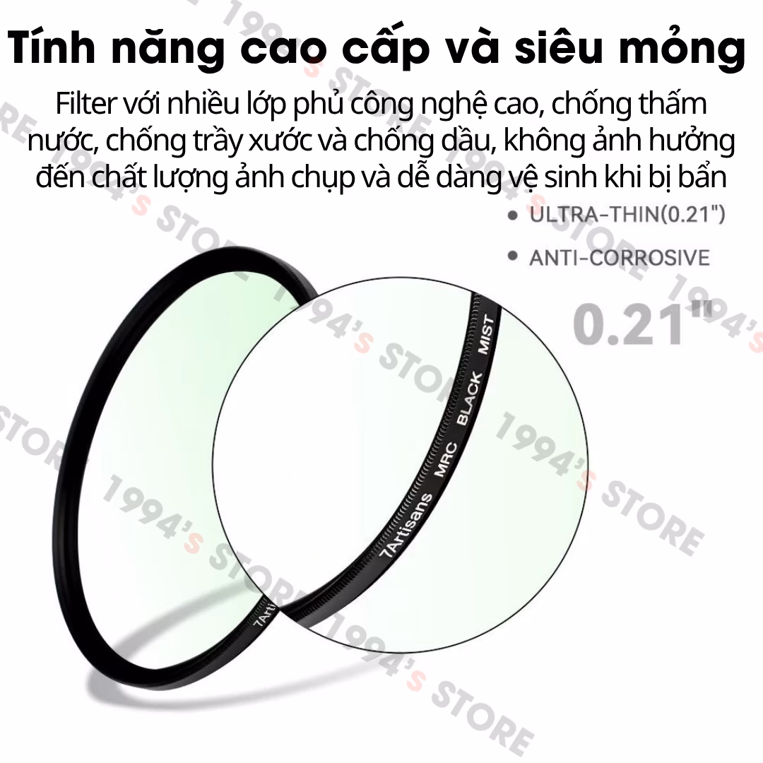 Kính lọc 7Artisans Black Mist Diffusion Filter 1/2 1/4 1/8 - Tạo hiệu ứng Cinematic