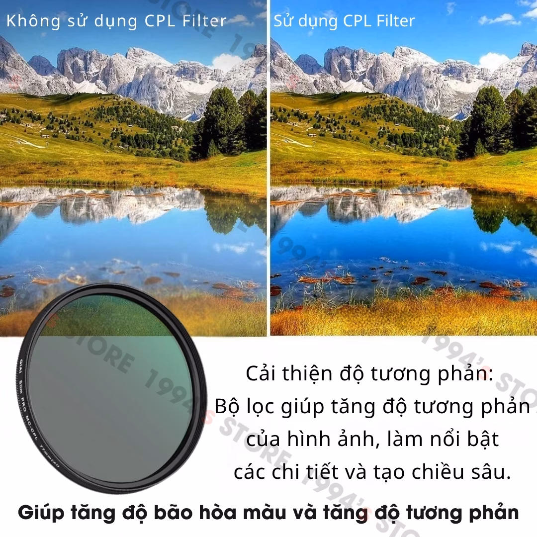 Kính lọc Filter CPL Hoya Pro1D Chính Hãng (Made in Japan) đủ phi 37mm - 82mm