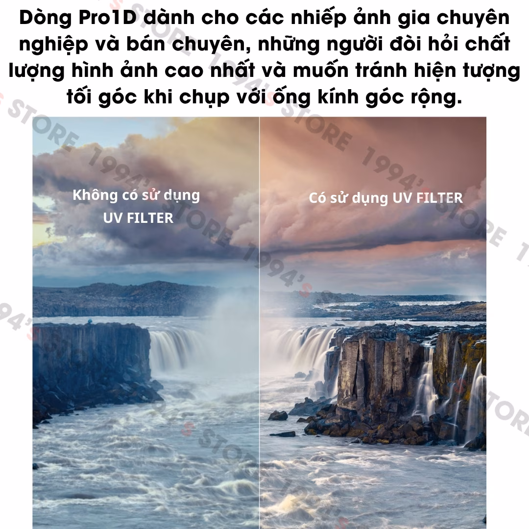 Kính lọc Filter Hoya UV Pro1D chính hãng (Made in Japan) đủ size 37mm - 82mm