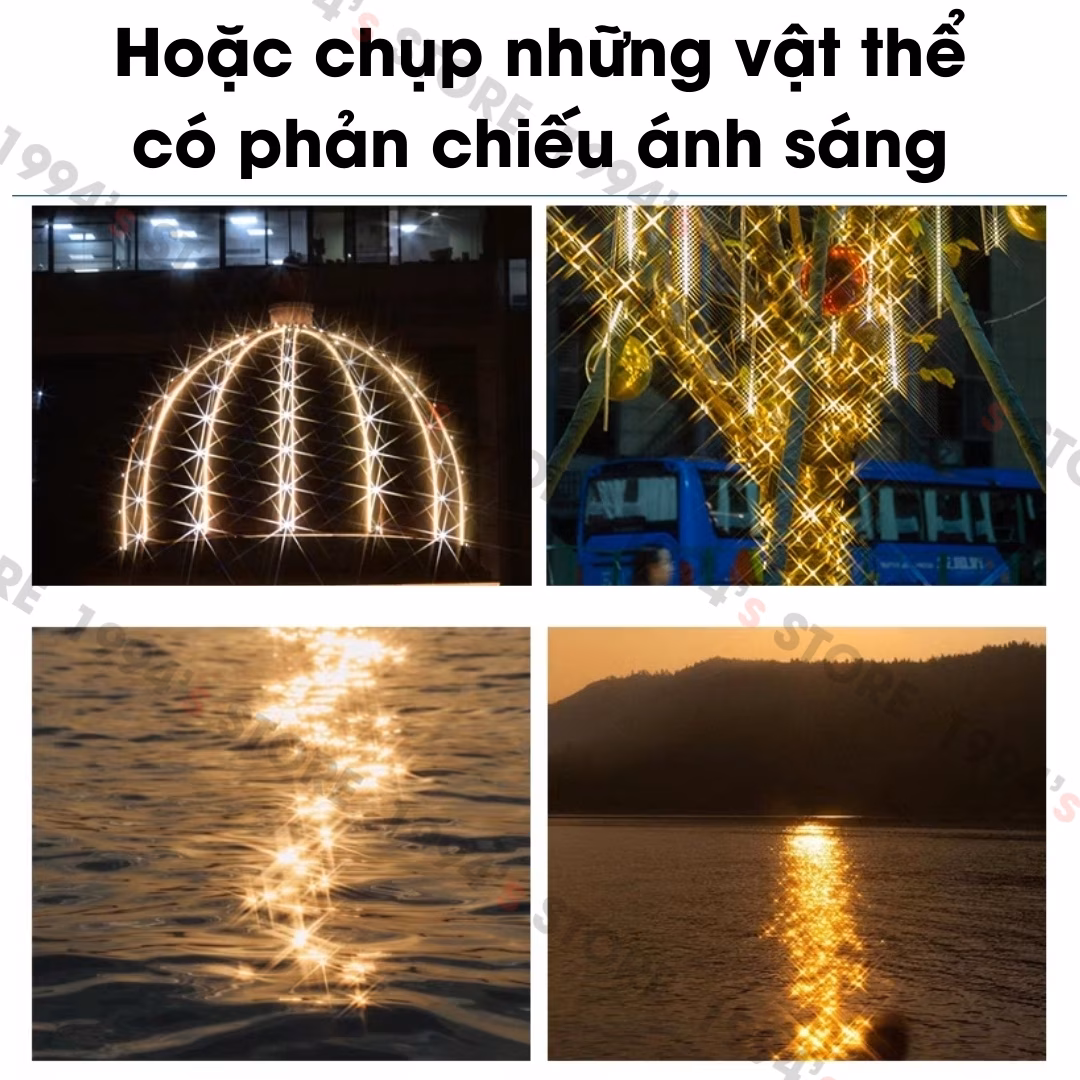 Kính lọc Filter StarCross tạo hiệu ứng sao 4-6-8 cánh (37mm - 82mm)
