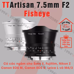 TTArtisan 7.5mm F2 Fisheye kèm nắp tạo hiệu ứng tròn