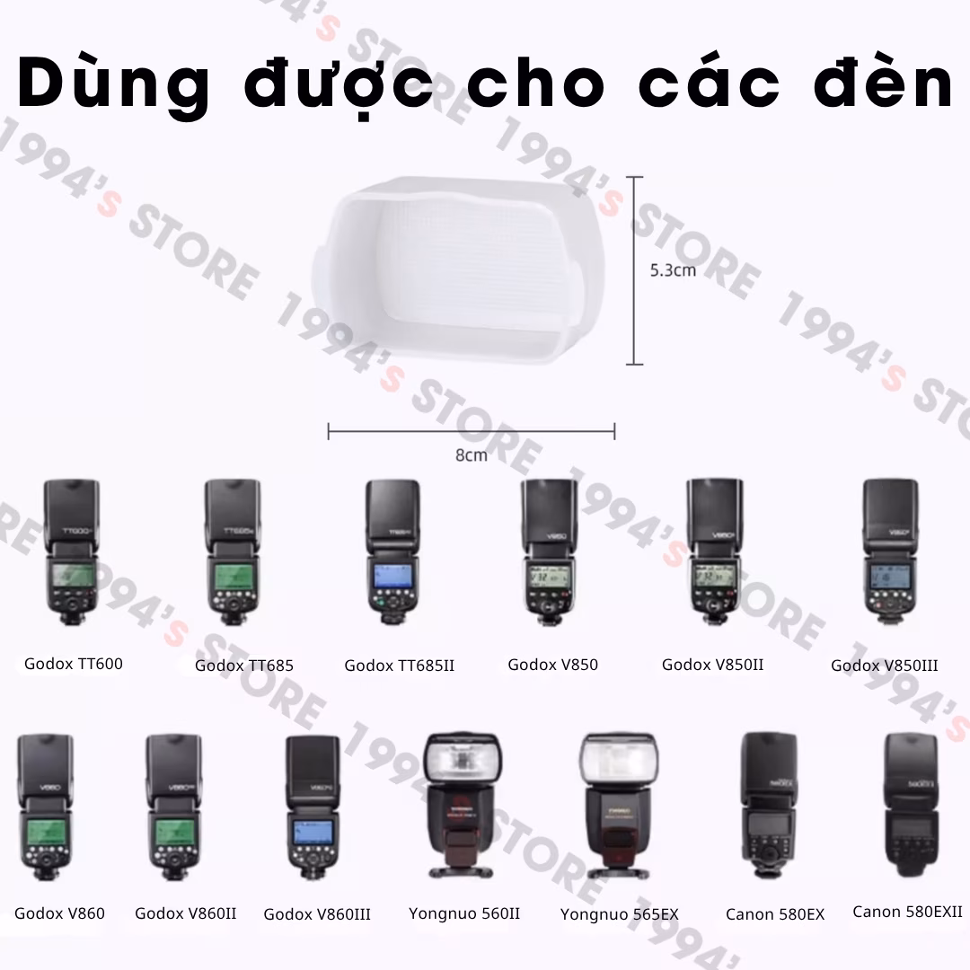 bộ tản sáng cốc nhựa dẻo cho đèn flash godox tt600 chính hãng