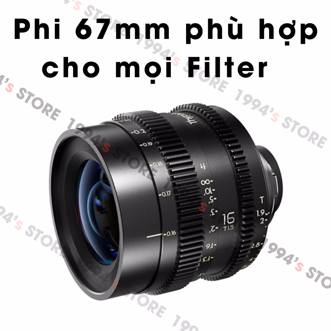 cấu trúc quang học 15 thấu kính của thypoch 16mm t1.9
