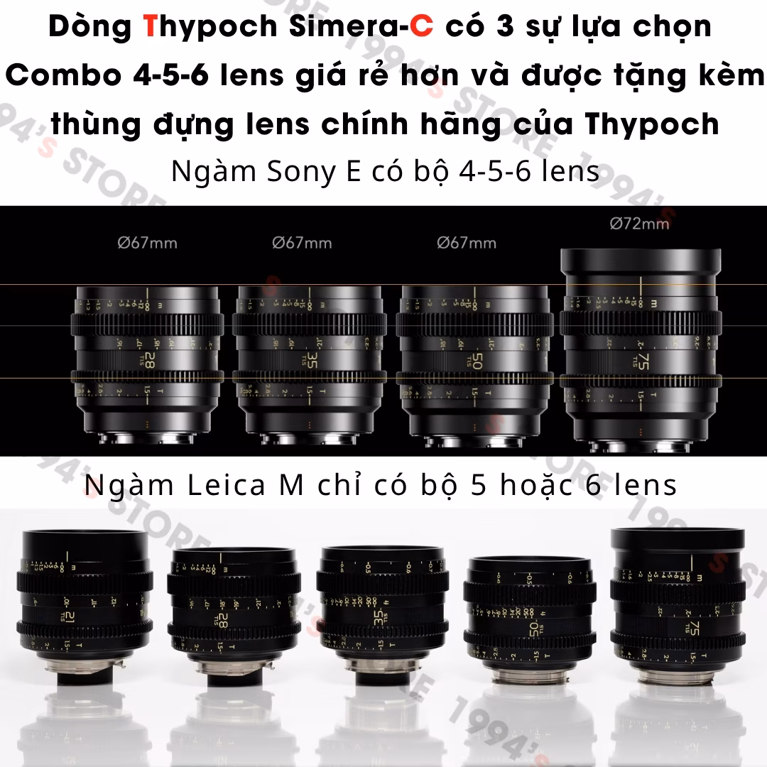 ống kính thypoch 16mm t1.9 ngàm leica m cho máy quay