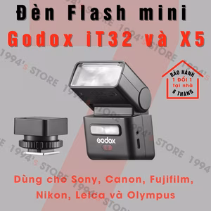 Bộ Đèn Flash Mini Godox iT32 và Trigger Godox X5 cho Sony/Canon/Nikon/Fujifilm