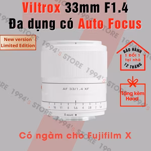 Viltrox 33mm F1.4 AF White Limited Edition (Màu Trắng) Cho Fujifilm X
