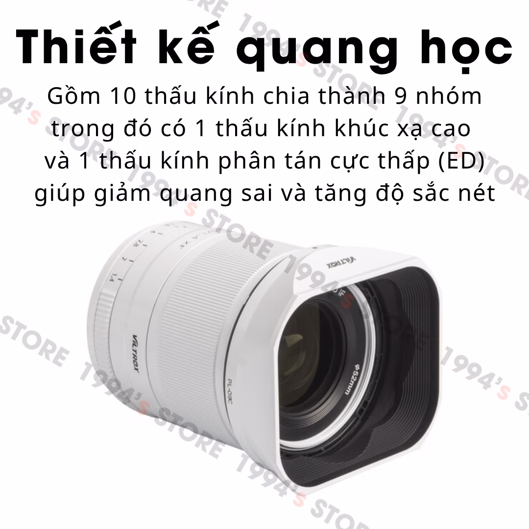 Khẩu độ F1.4 Viltrox 33mm