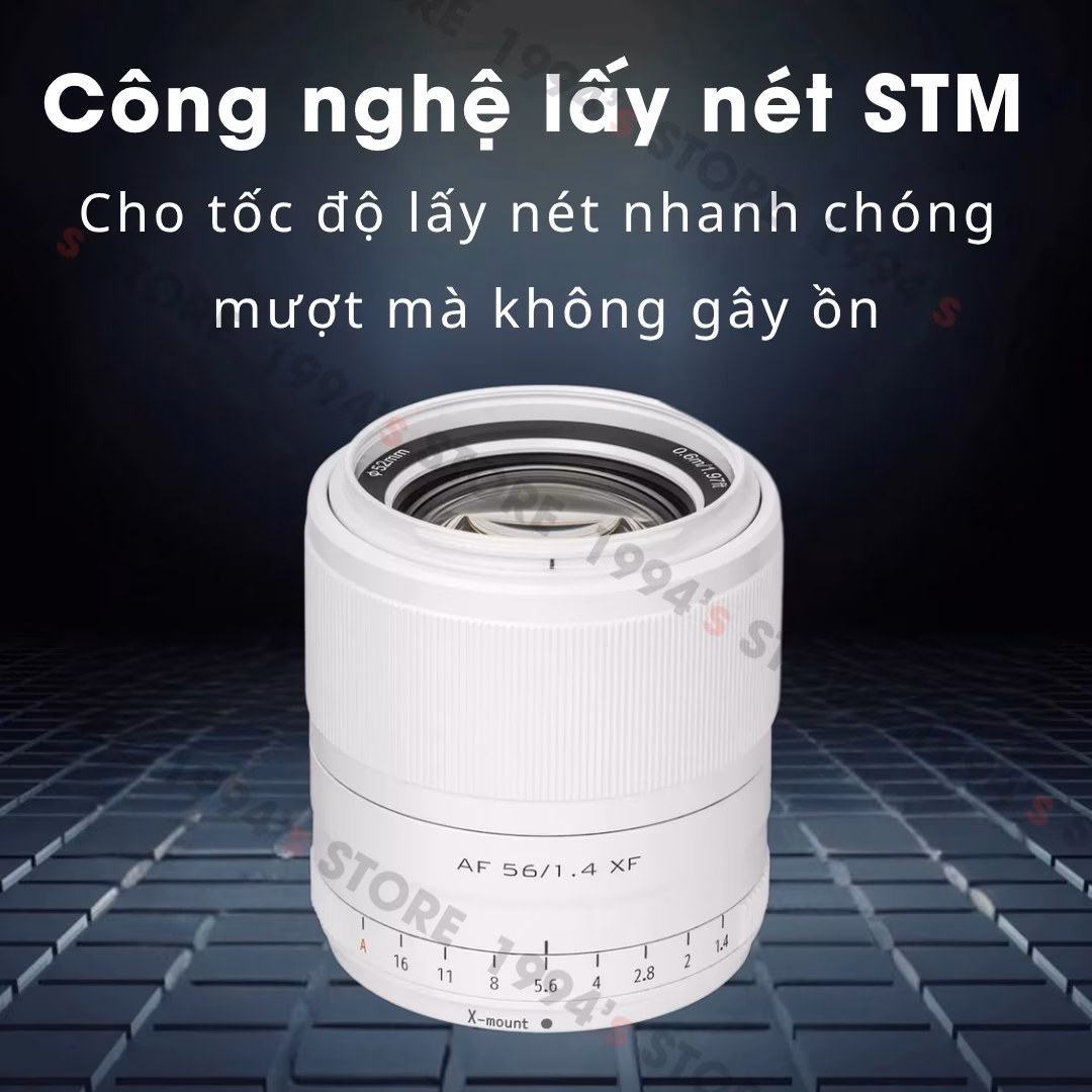 Trọn bộ hộp và phụ kiện ống kính Viltrox 56mm F1.4 White