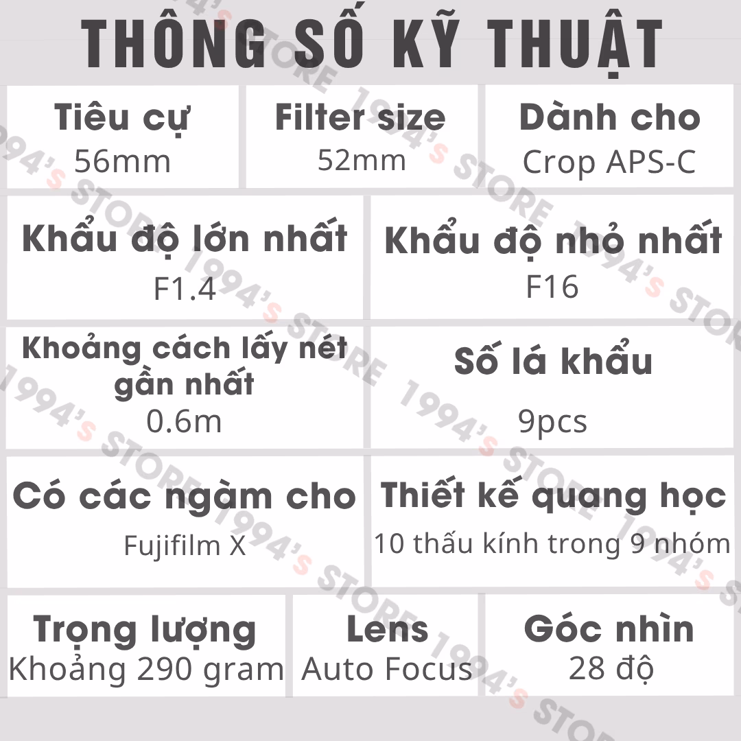 Ống kính chân dung khẩu độ lớn F1.4 giá rẻ cho hệ máy Fujifilm