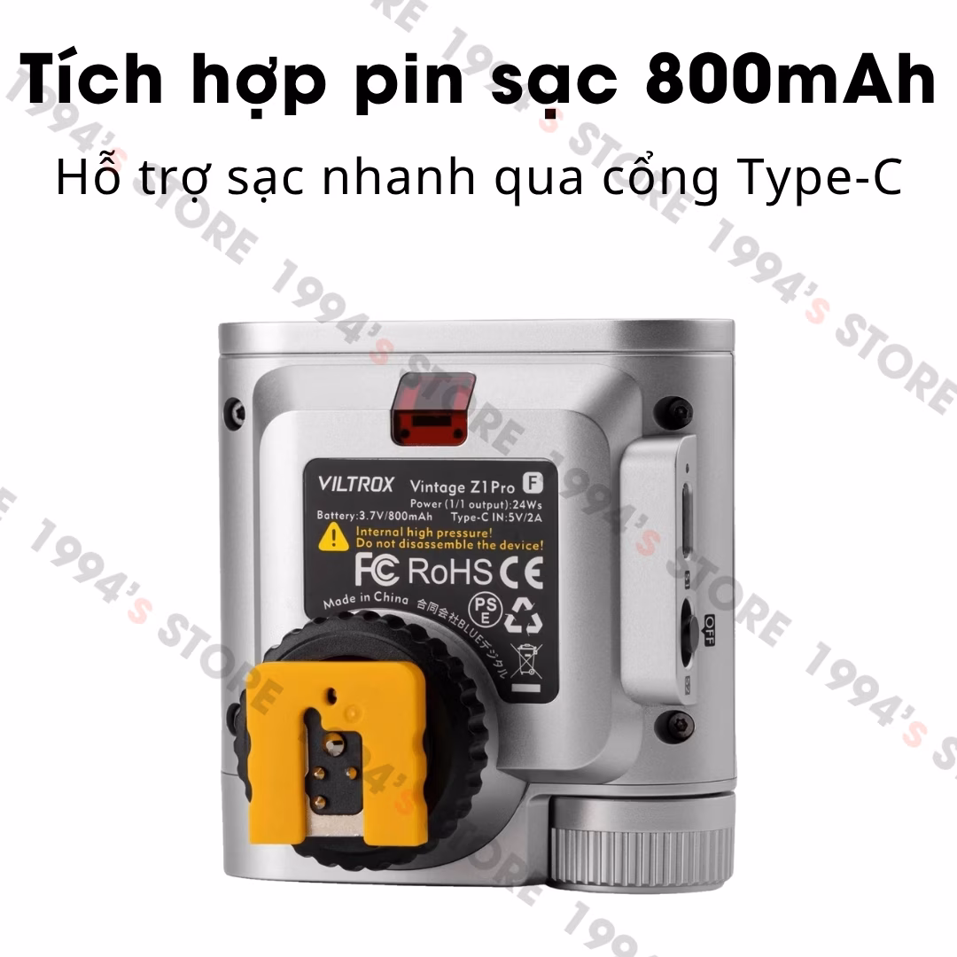 Đèn Flash TTL Viltrox Vintage Z1 Pro - Pin sạc 350 shots - Có TTL