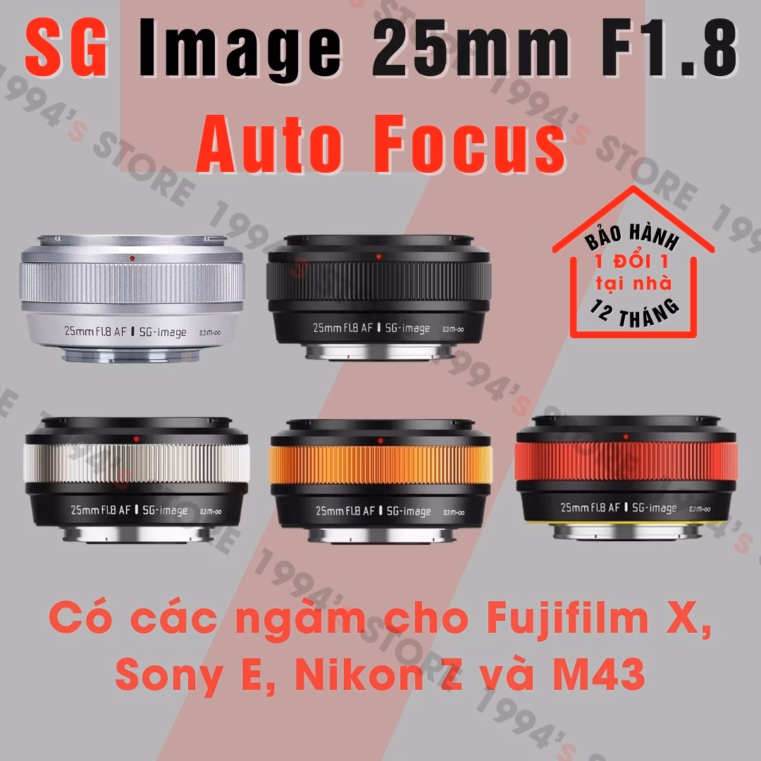 SG Image 25mm F1.8 AF Pancake cho Fujifilm/Sony/Nikon Z/M43