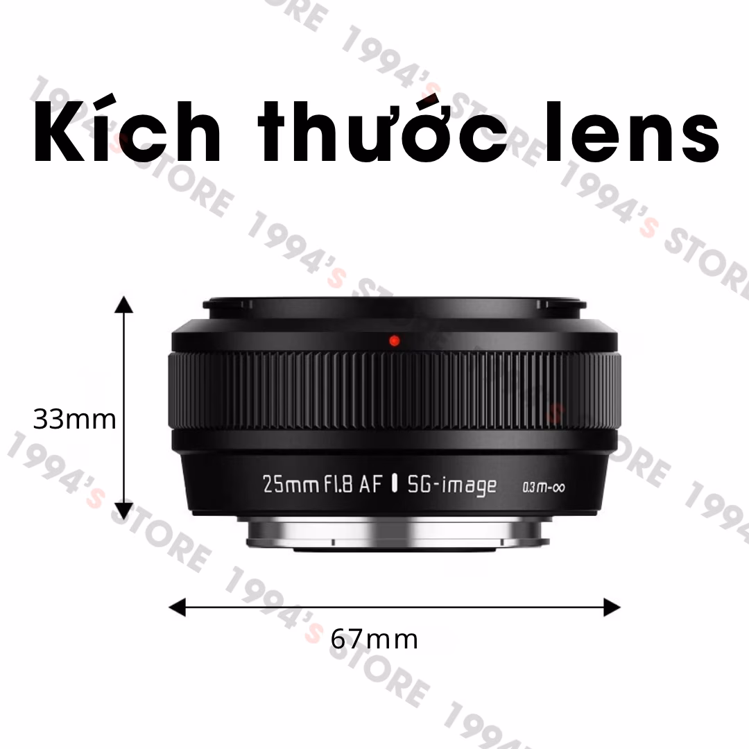 SG Image 25mm F1.8 AF Pancake cho Fujifilm/Sony/Nikon Z/M43