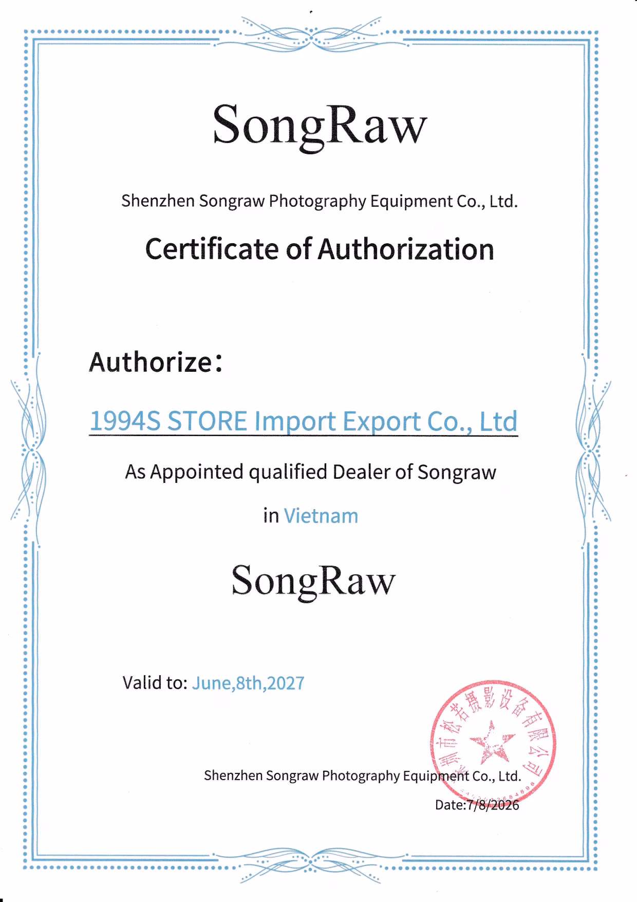 Đại lý phân phối SongRaw tại Việt Nam