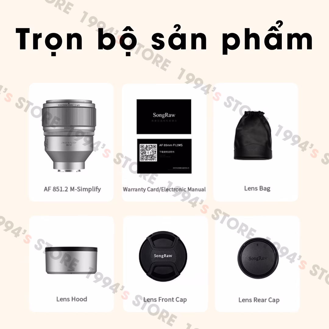 ống kính songraw m simplify 85mm f12 lỗi một đổi một tại nhà