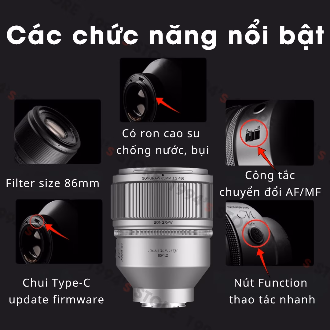 review ống kính songraw 85mm 
