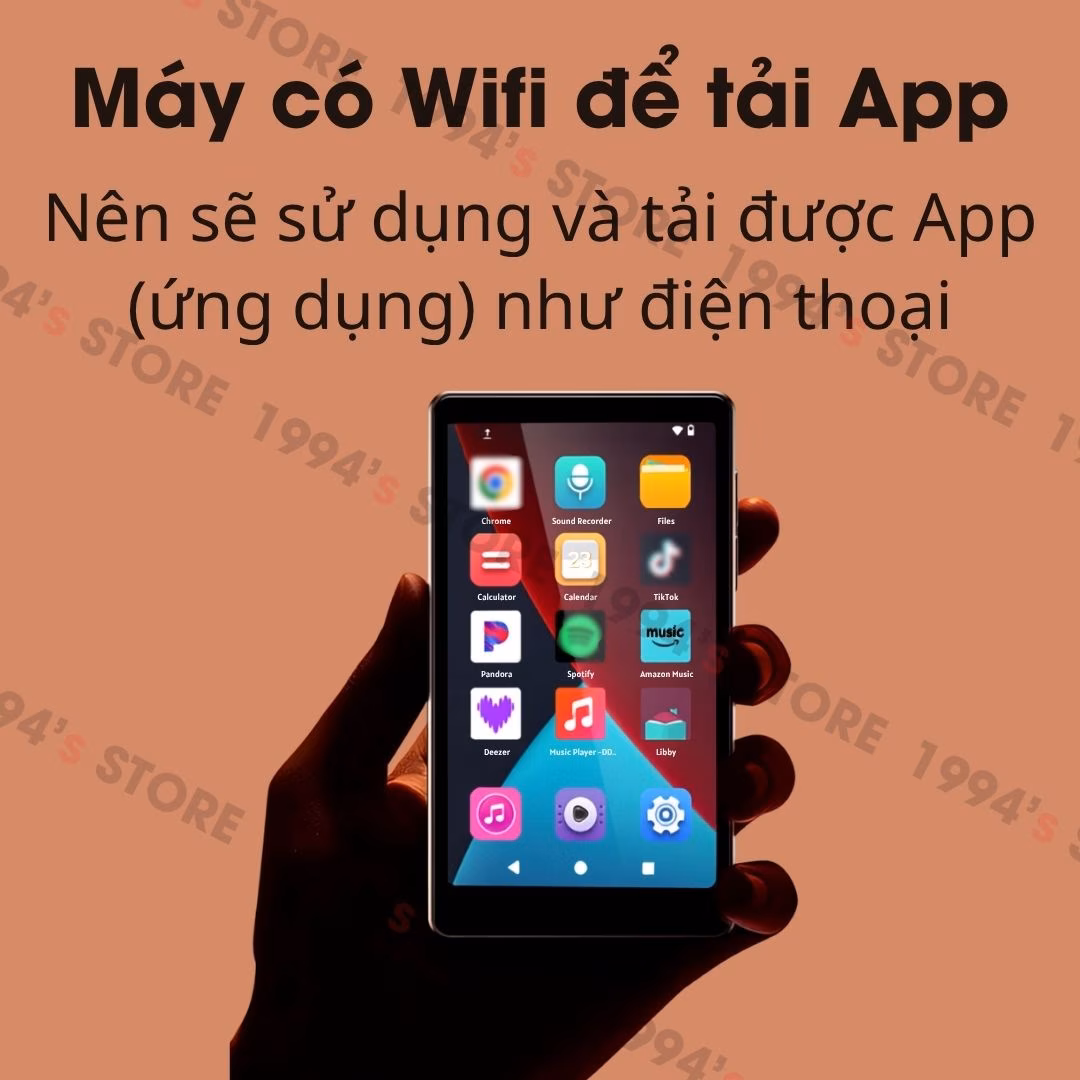 Máy Nghe Nhạc Benjie M6 Android 14 – Bluetooth 5.4, Có Camera, Dịch Thuật Offline – Chính Hãng