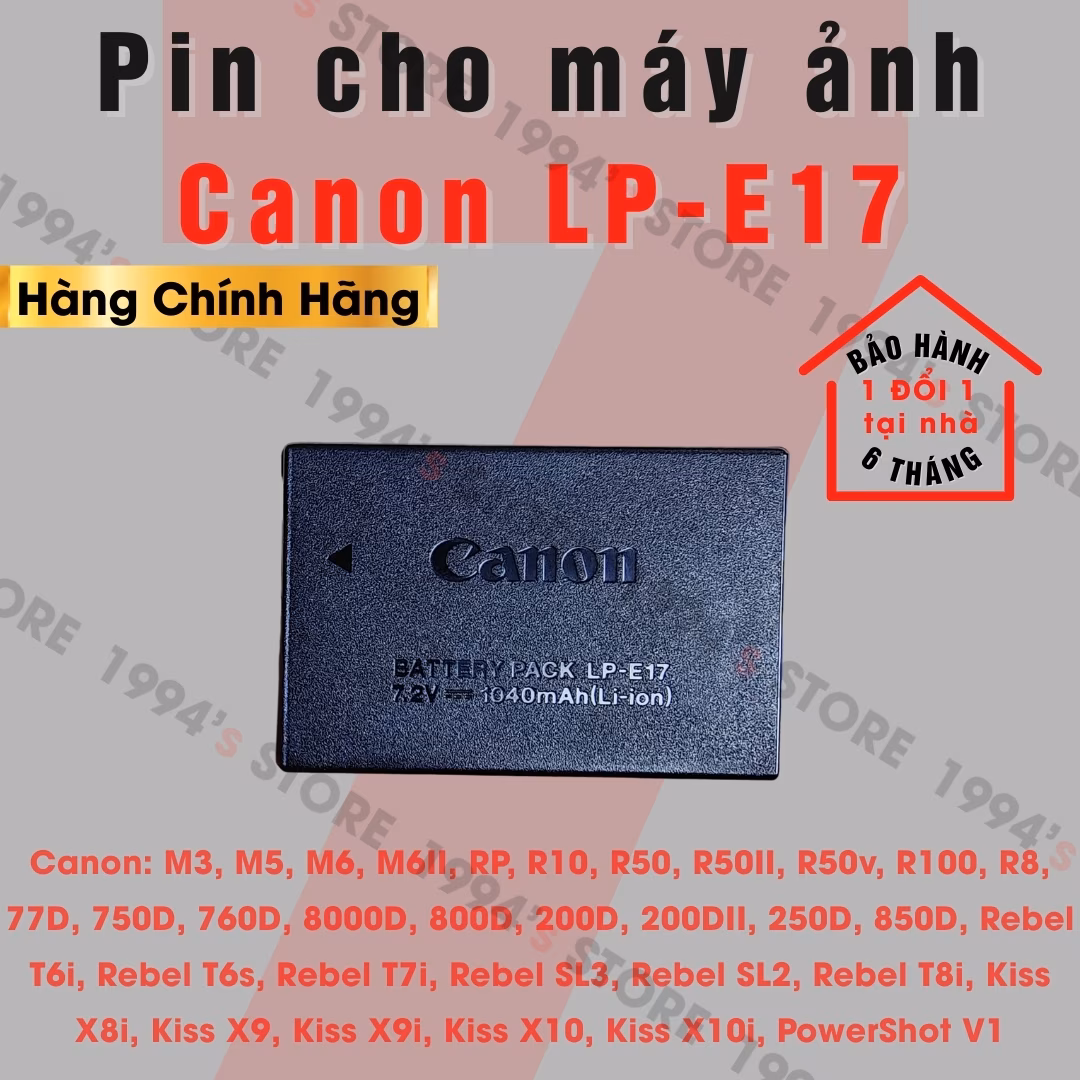 Sạc Canon LC-E17 lỗi đổi mới tận nơi