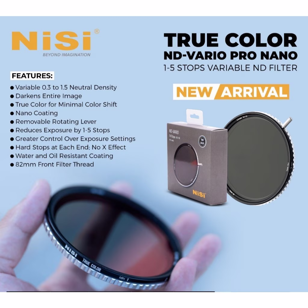 Filter Nisi True Color ND-VARIO 1-5 Stops 82mm - Kính Lọc VND True Color