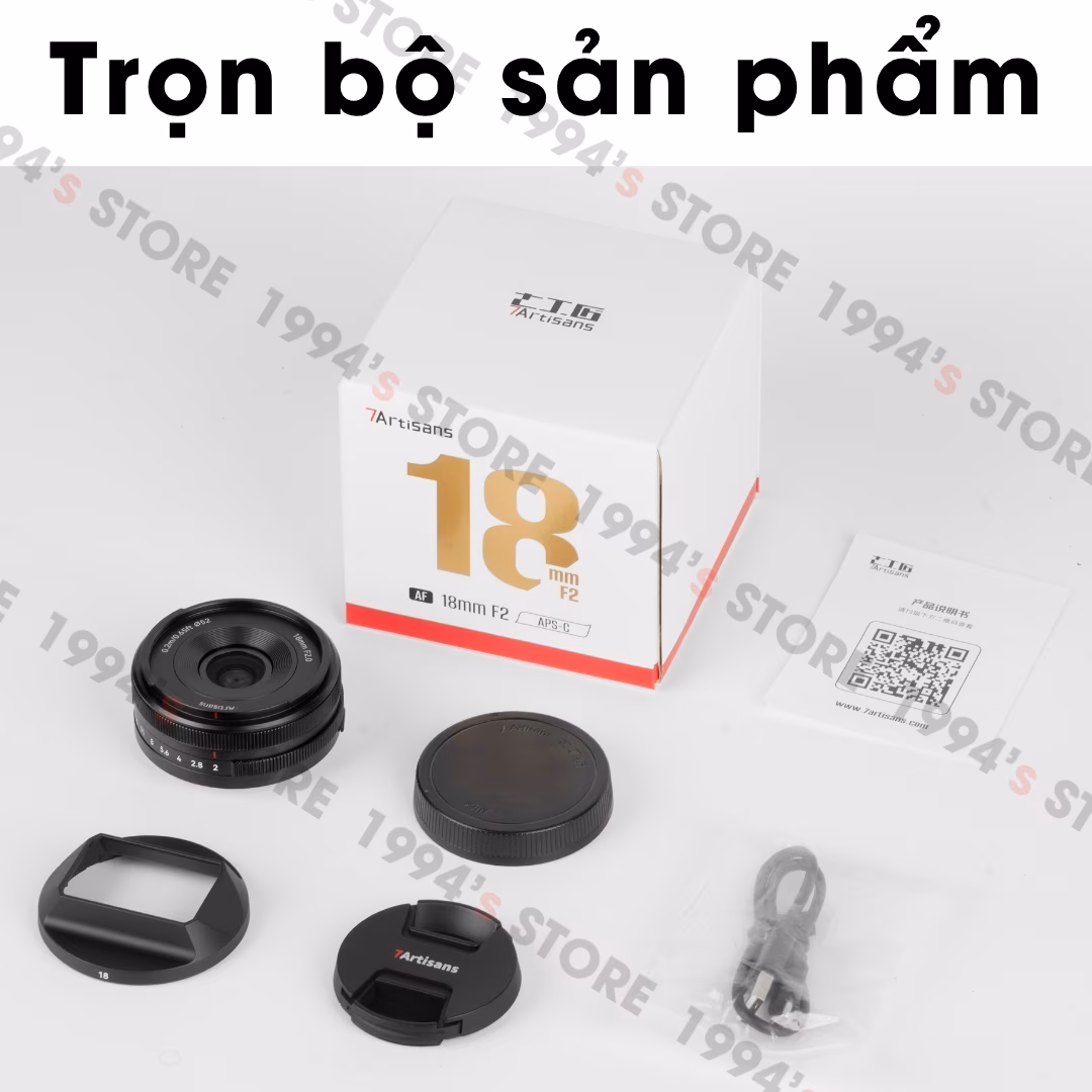 7Artisans 18mm F2 LITE AF Pancake cho Sony E/Fujifilm X/Nikon Z Chính Hãng