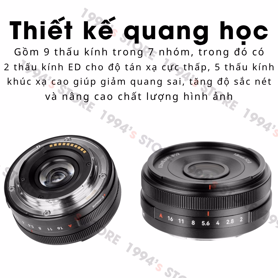 7Artisans 18mm F2 LITE AF Pancake cho Sony E/Fujifilm X/Nikon Z Chính Hãng