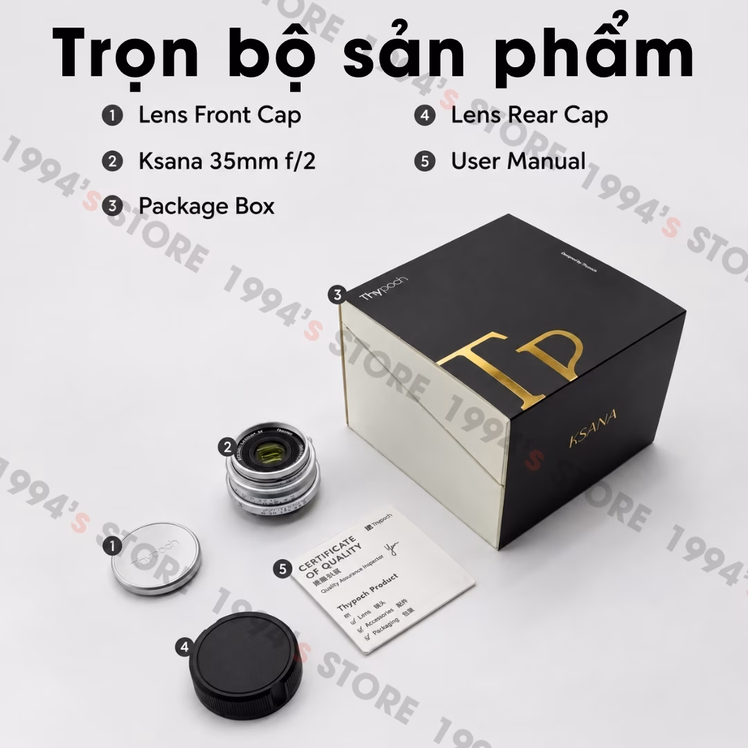 Thypoch Ksana 35mm F2 ASPH Pancake For Leica M Chính Hãng