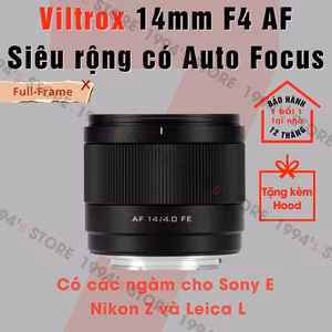 Viltrox 14mm F4 Air AF Full-Frame Siêu Rộng Cho Leica L, Sony E và Nikon Z